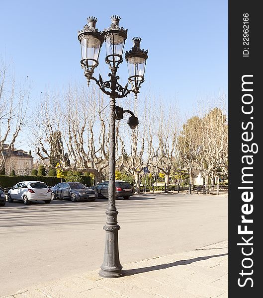 Lamppost With Security Camera