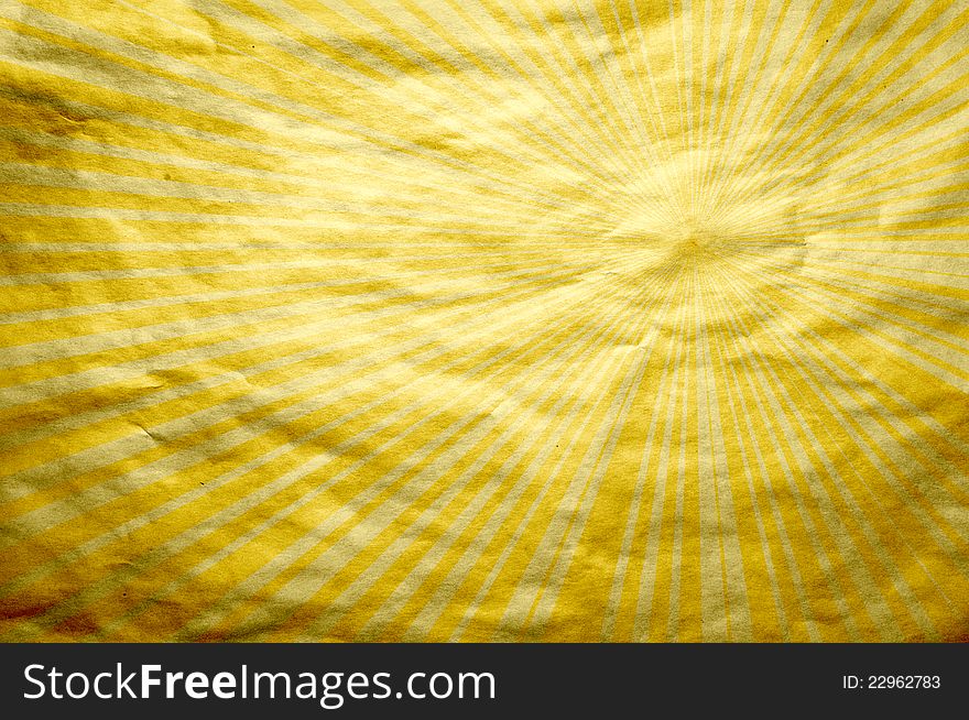 It is a texture of an old paper in a yellow strip. A background in style of a retro