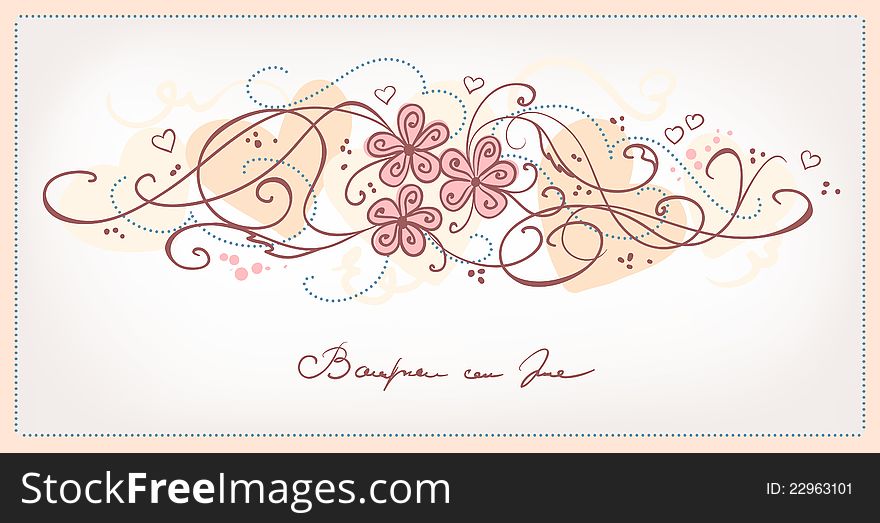 Cute pink flowers abstract vintage background. Cute pink flowers abstract vintage background