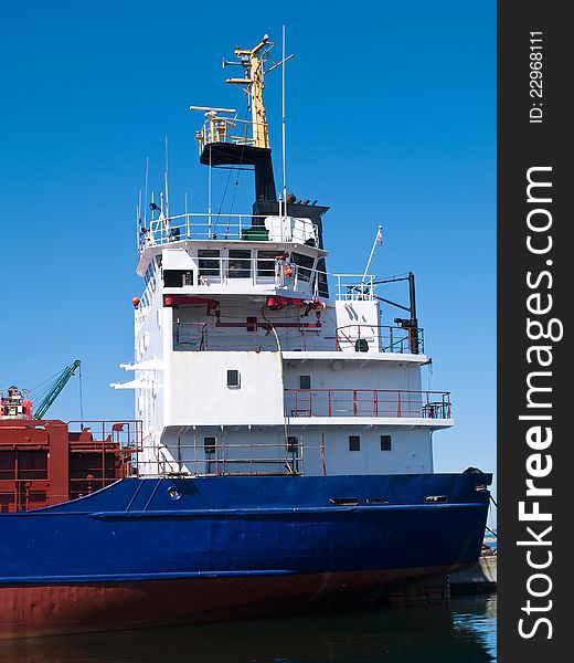 Details of a small freighter cargo boat great transportation background image. Details of a small freighter cargo boat great transportation background image