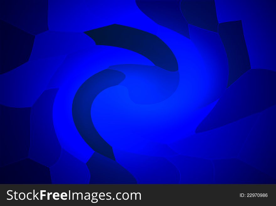 Abstract blue twirl background shiny shape of color. Abstract blue twirl background shiny shape of color