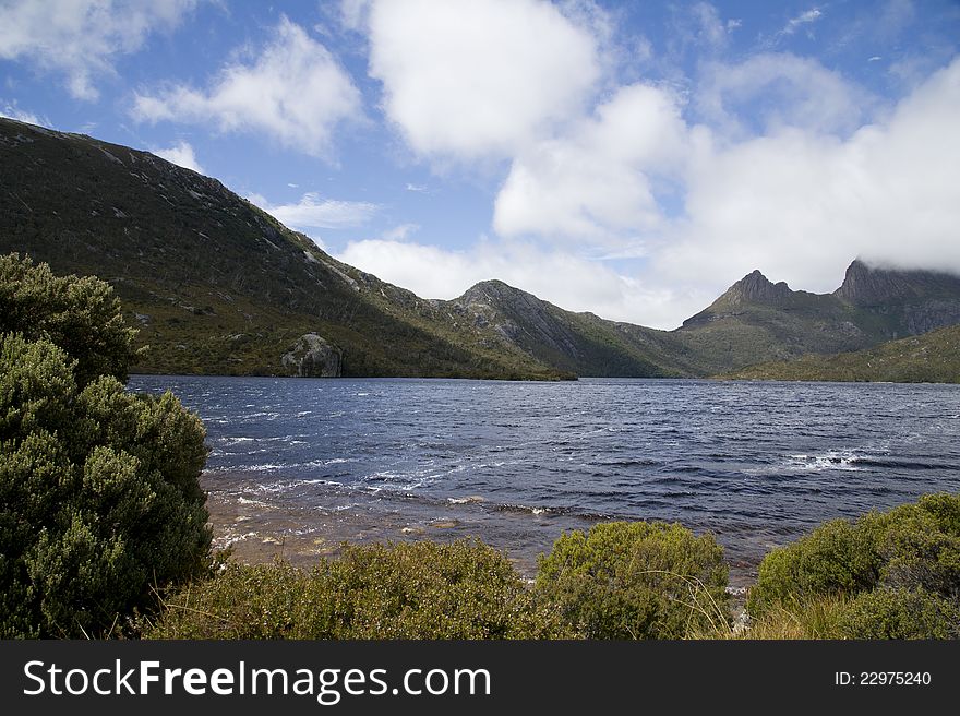 Mountain landscape in Tasmania island