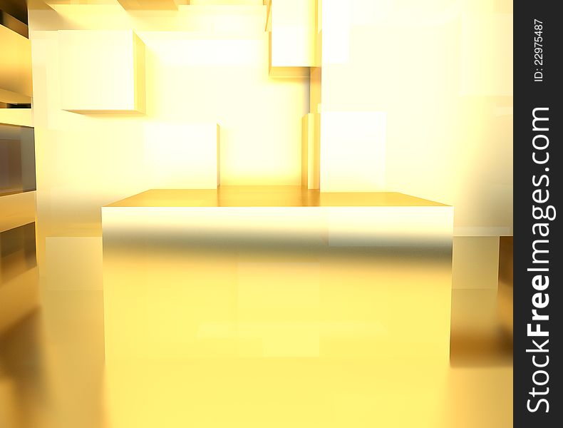 Gold Box Abstract Background