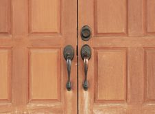 Wooden Doors With Handle Royalty Free Stock Images Wooden Doors With Handle Royalty Free Stock Images