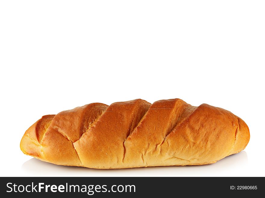 Loaf of bread on a white background. Loaf of bread on a white background.