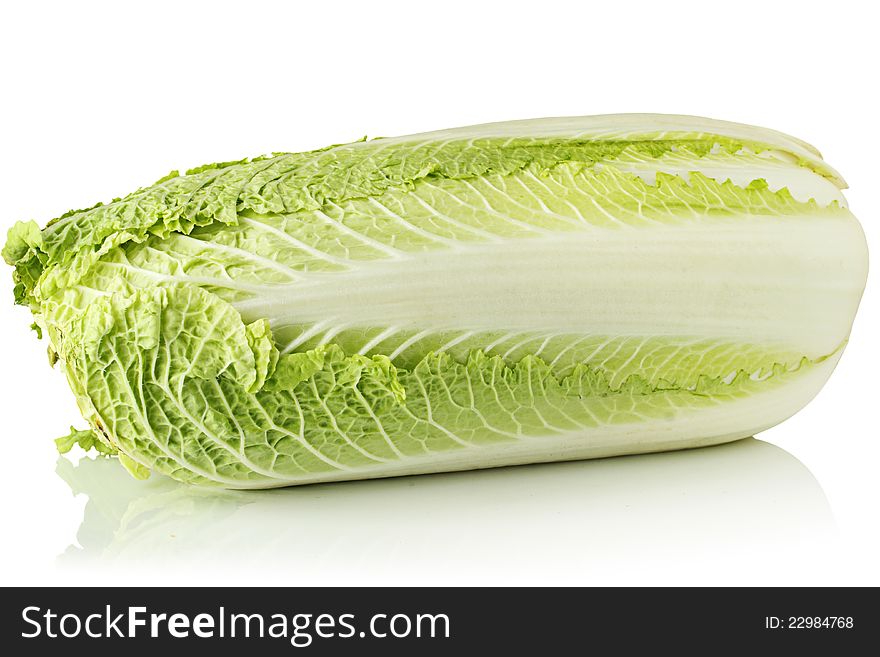Fresh cabbage on a white background. Fresh cabbage on a white background.
