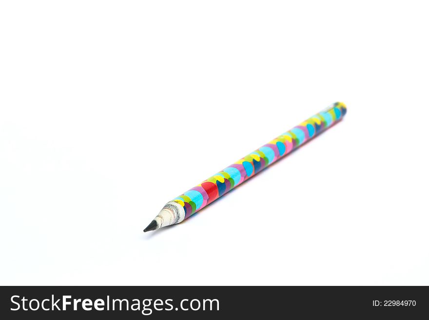 Beautiful muti- colors pencil on white background. Beautiful muti- colors pencil on white background