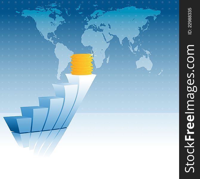 Absytact world business progress backdrop. Eps10