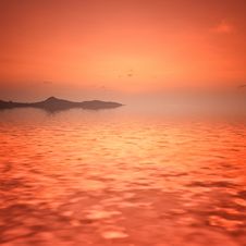 Sunrise Time At The Ocean Stock Photo Sunrise Time At The Ocean Stock Photo