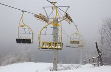 Ski Lift Chairs Royalty Free Stock Photo