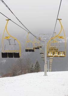 Ski Lift Chairs Royalty Free Stock Photos