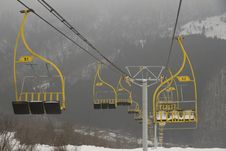 Ski Lift Chairs Royalty Free Stock Photos