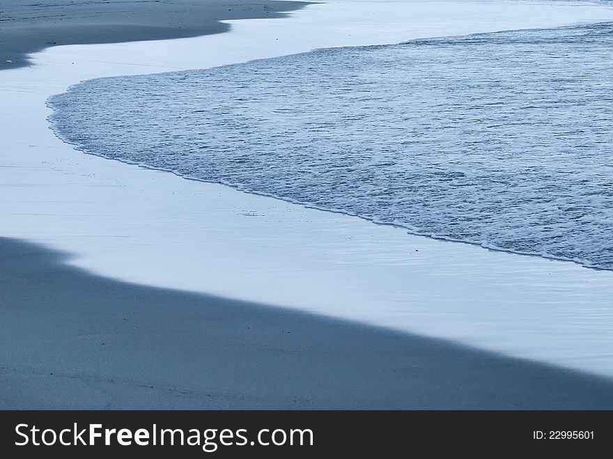 Low tide on the beach