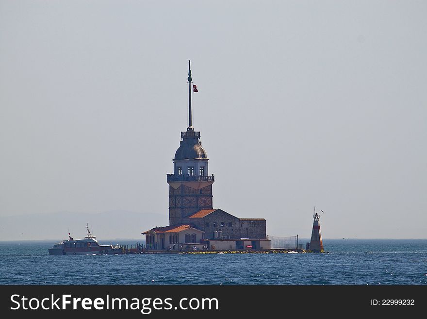 The Maiden's Tower in Istanbul, Turkey. The Maiden's Tower in Istanbul, Turkey