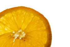 Macro Of An Orange Slice Stock Image Macro Of An Orange Slice Stock Image