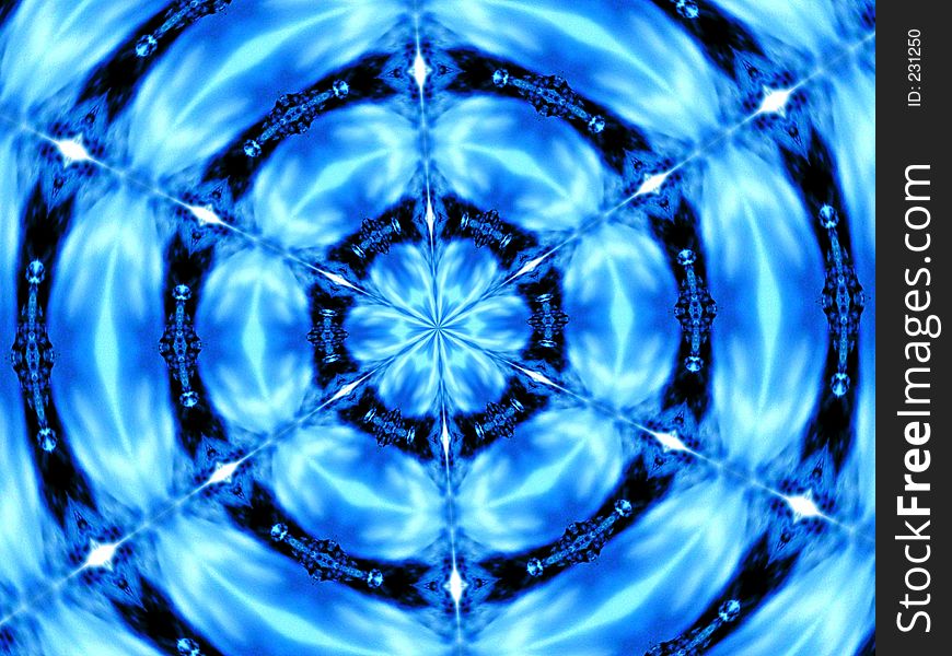 Blue Kaleidoscope background