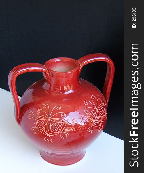 Handmade red vase