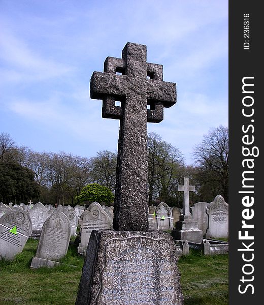 This is a grave in the shape of the Cross. This is a grave in the shape of the Cross.