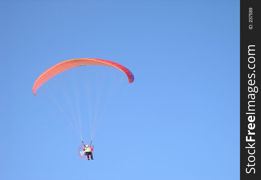 Paraglider in air