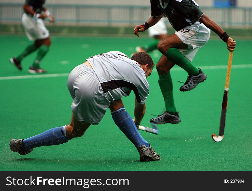 Hockey Player In Action (motion blur effect)