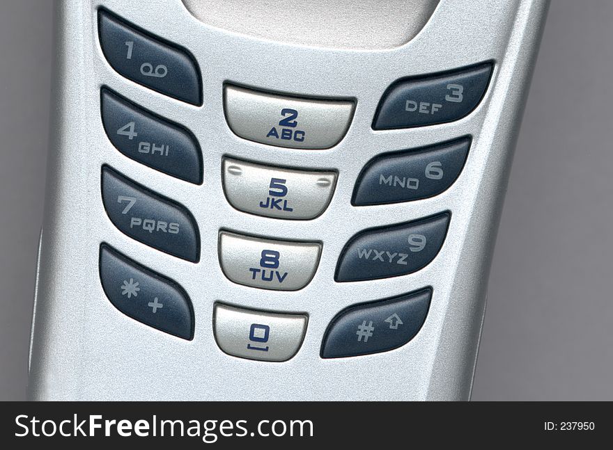 Close up of a cell phone keypad. Close up of a cell phone keypad.