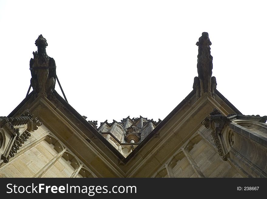 Looking up at the side of the prague castle. Looking up at the side of the prague castle