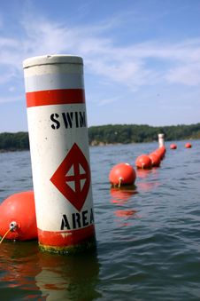 Swim Area Buoy Royalty Free Stock Photo Swim Area Buoy Royalty Free Stock Photo