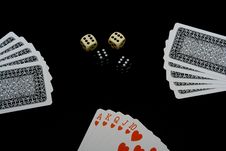 Playing Cards And Dices Royalty Free Stock Photo Playing Cards And Dices Royalty Free Stock Photo