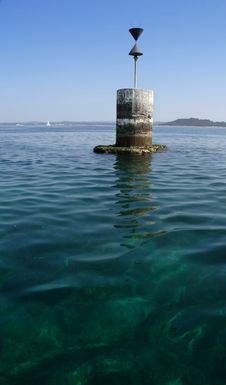 Disused Sea Beacon, Croatia Stock Photos Disused Sea Beacon, Croatia Stock Photos
