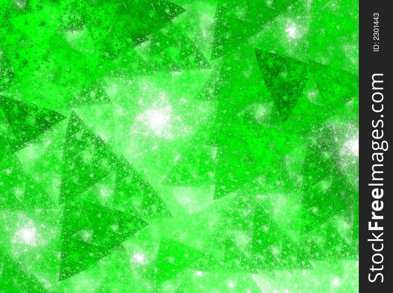 Fractal sponge background in green shades/ tones  with triangles. Fractal sponge background in green shades/ tones  with triangles