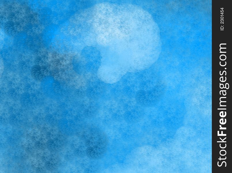 Fractal sponge background in blue shades/ tones