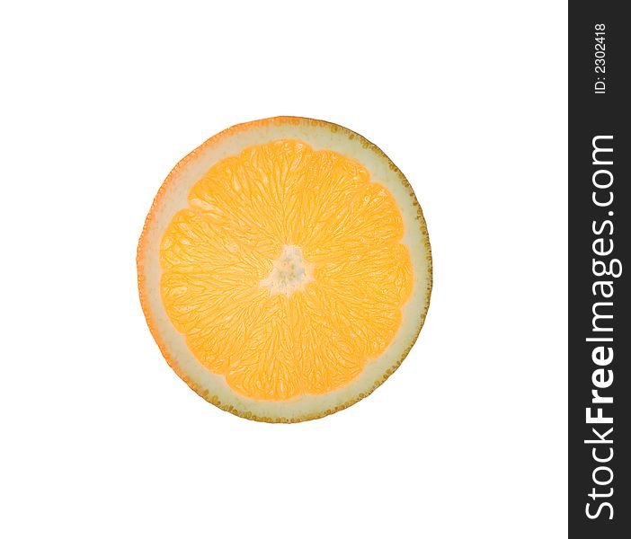 Slice of orange in back lighting