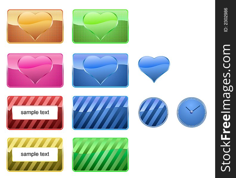 Color button set (vector images)