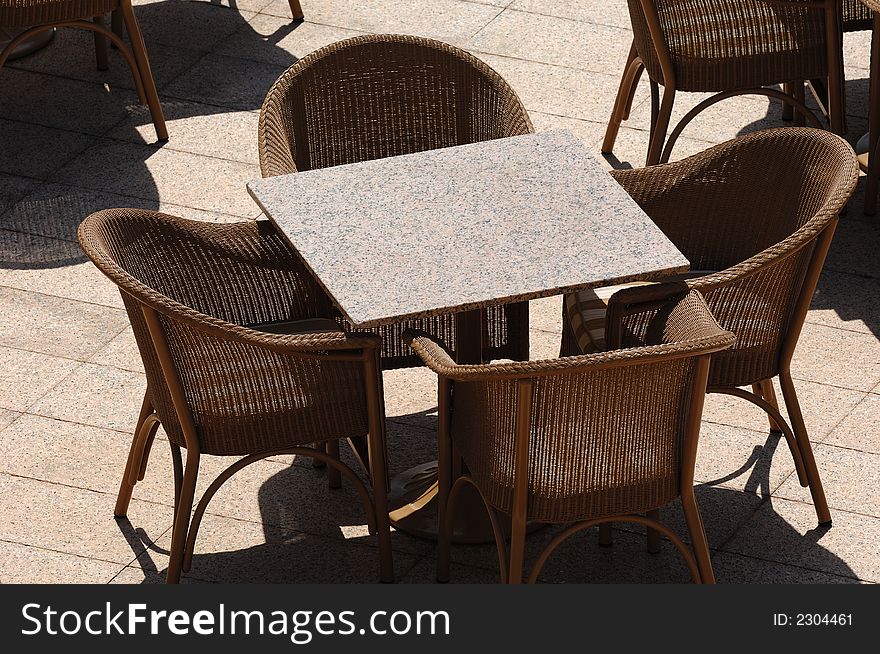 Empty Restaurant Table