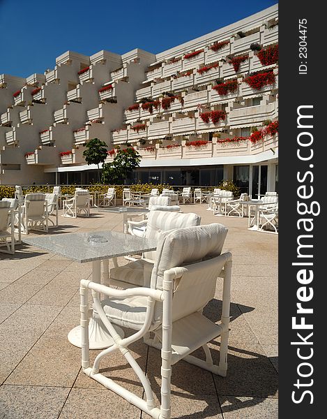 Empty Table And Hotel