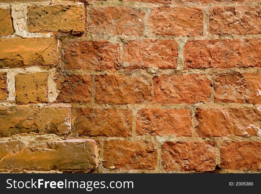 A photo of an old brick wall