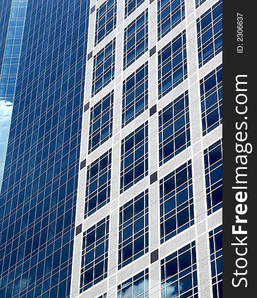 High quality abstract image of blue office building