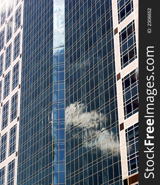 High quality abstract image of blue office building