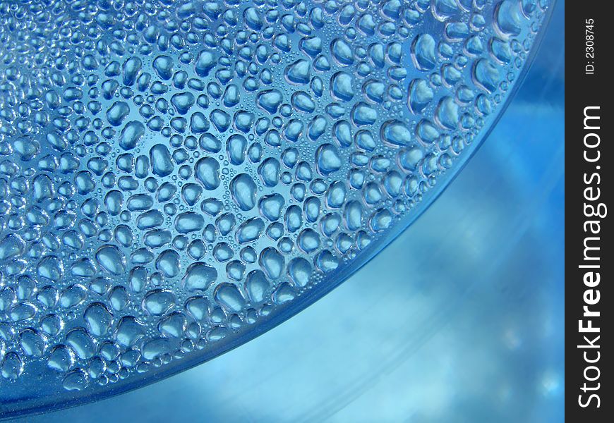 Abstract background. Bubbles in a plastic bottle