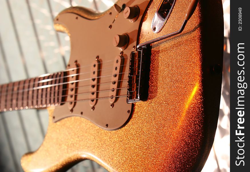 Classic brown guitar