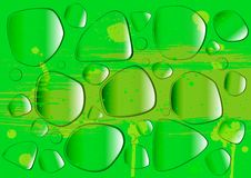 Water Drops On A Green Surface Stock Photo Water Drops On A Green Surface Stock Photo