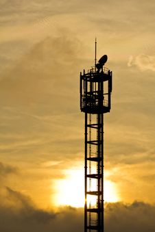 Silhouette Of Mobile Phone Antenna Royalty Free Stock Photo Silhouette Of Mobile Phone Antenna Royalty Free Stock Photo