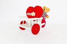 Red Heart And Bear Stock Photos