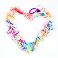 Heart Shape Made From Rubber Band Stock Photos Heart Shape Made From Rubber Band Stock Photos