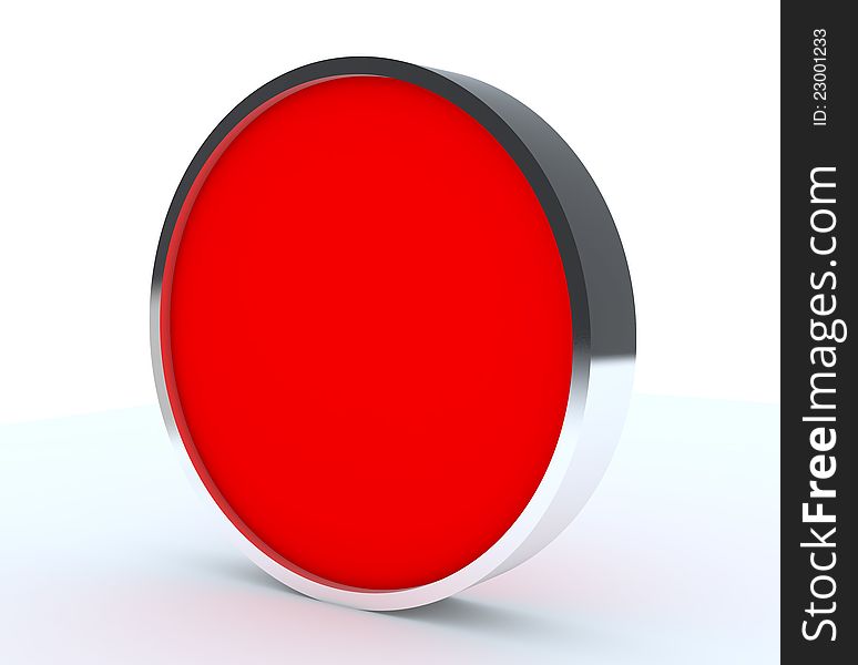 One Blank Red Rounded Box Display