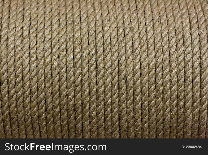 Jute rope brown background texture