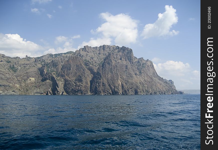 Extinct volcano Karadag. View from the Sea