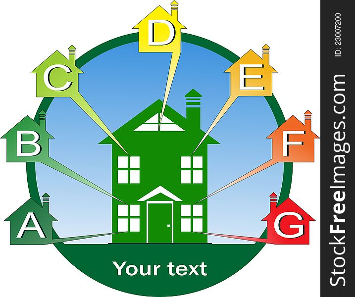 Logo-the energy efficiency of buildings. Logo-the energy efficiency of buildings