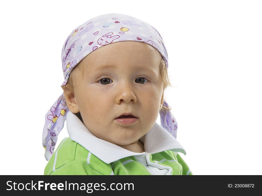 Portrait of baby boy Isolated on white. Portrait of baby boy Isolated on white.