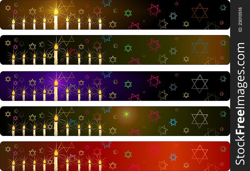 Hanukka Banners Set